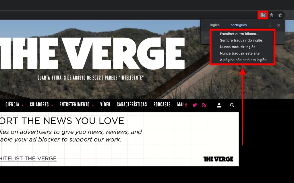 Como traduzir uma página na internet em qualquer navegador - 2