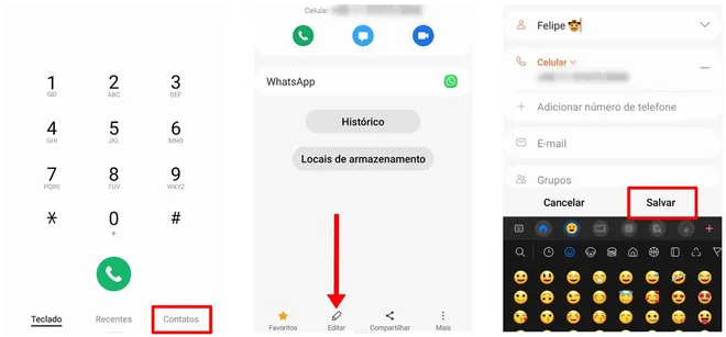 Como colocar emoji nos contatos da agenda do celular - 2