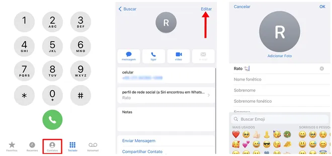 Como colocar emoji nos contatos da agenda do celular - 3