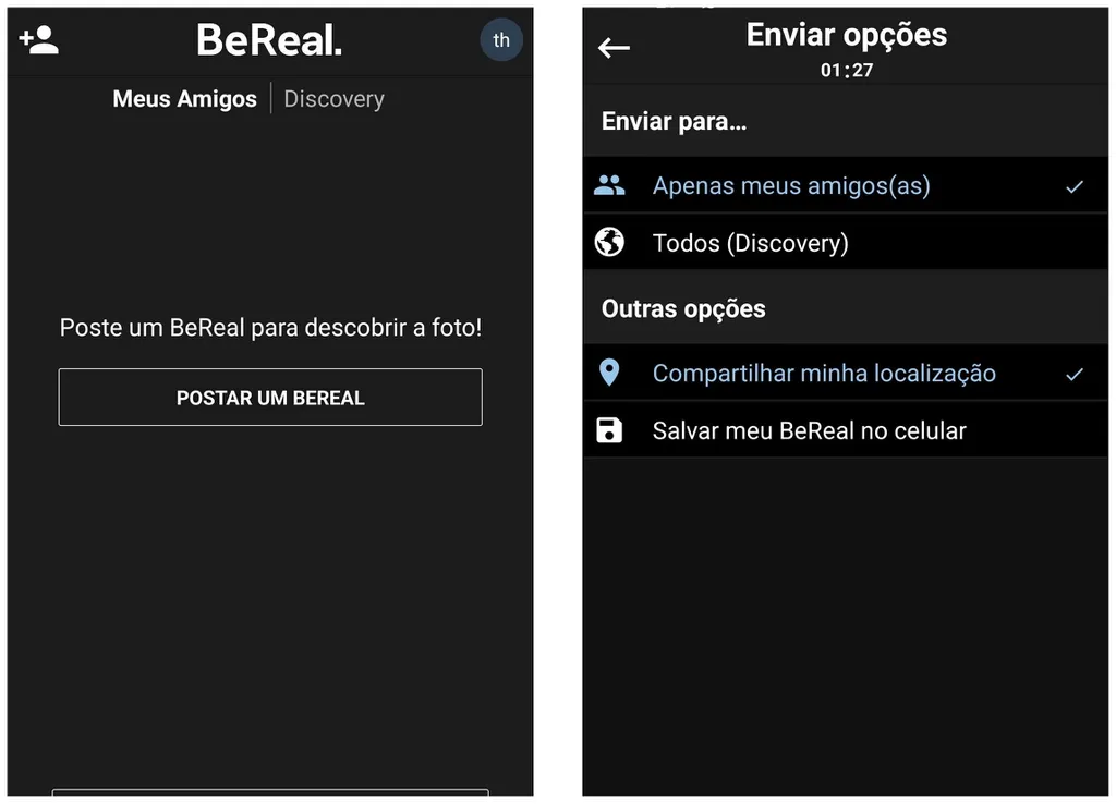 Como desativar sua localização no BeReal - 2