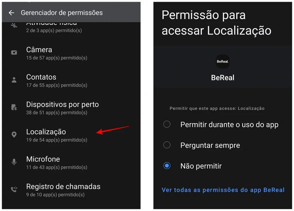 Como desativar sua localização no BeReal - 4