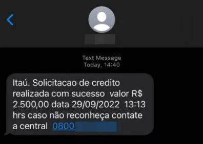 Golpe do falso atendimento usa SMS e suposta liberação de crédito - 2