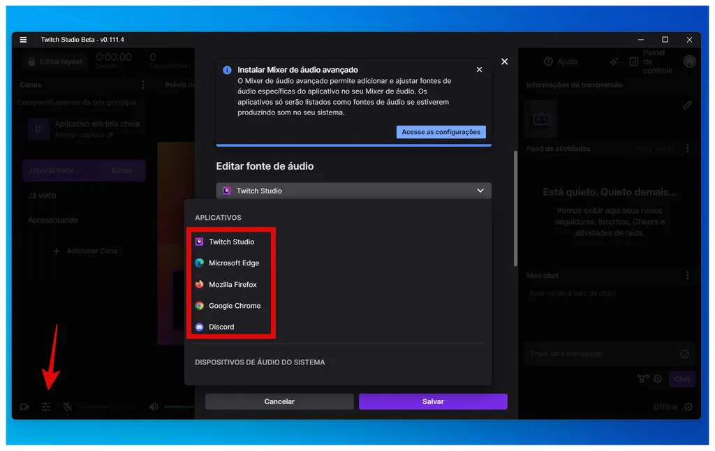 Como colocar música na live da Twitch - 3