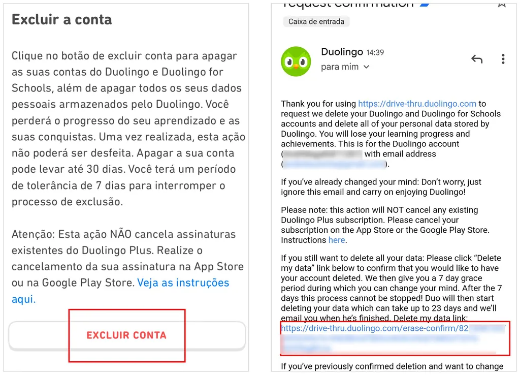 Como excluir a conta do Duolingo - 3