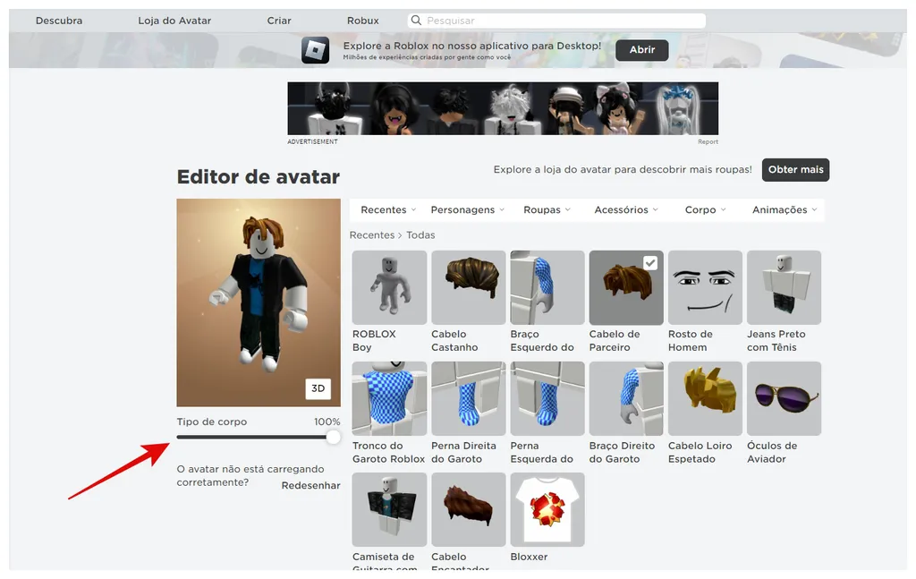 Como ficar pequeno no Roblox | Tamanho do avatar - 2