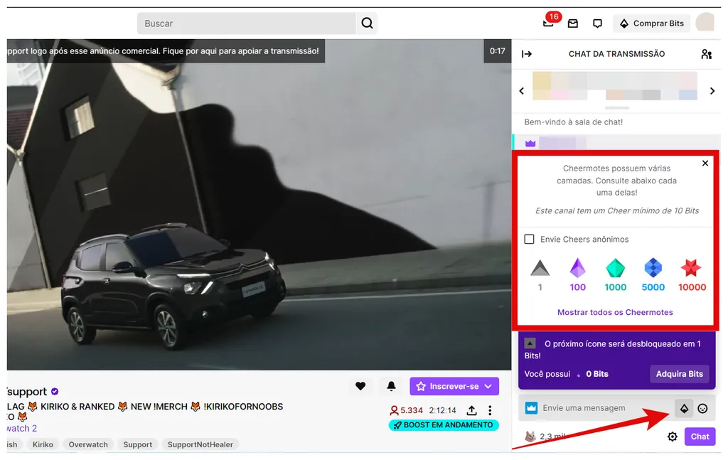 O que é Cheer na Twitch? - 2