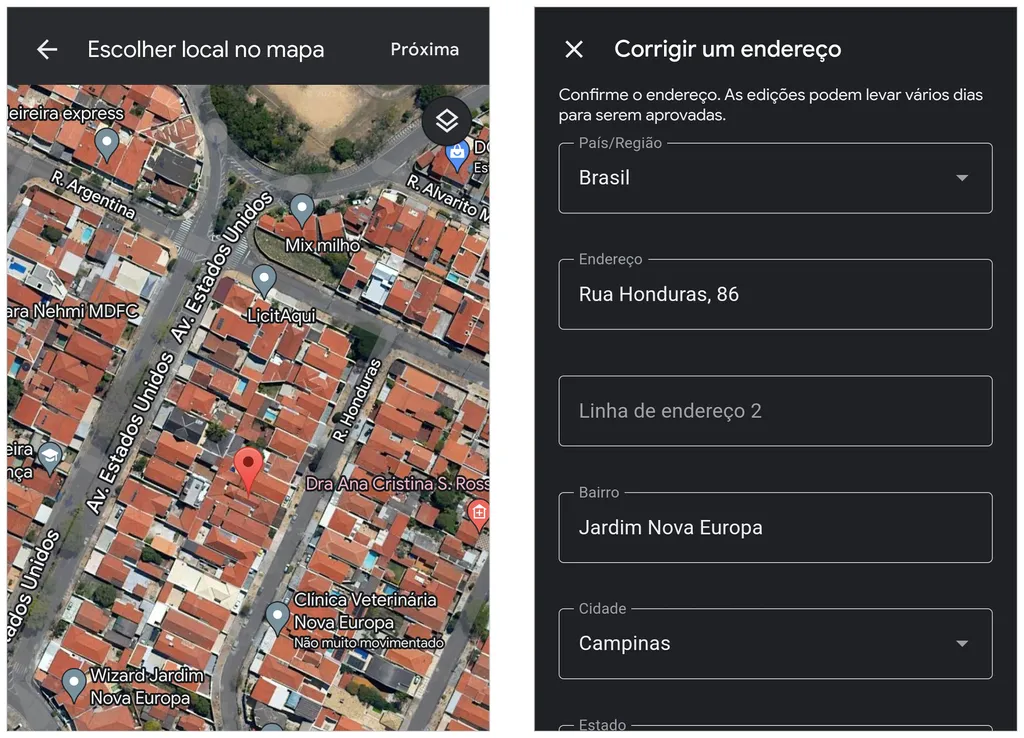 Como corrigir um endereço errado no Google Maps - 3
