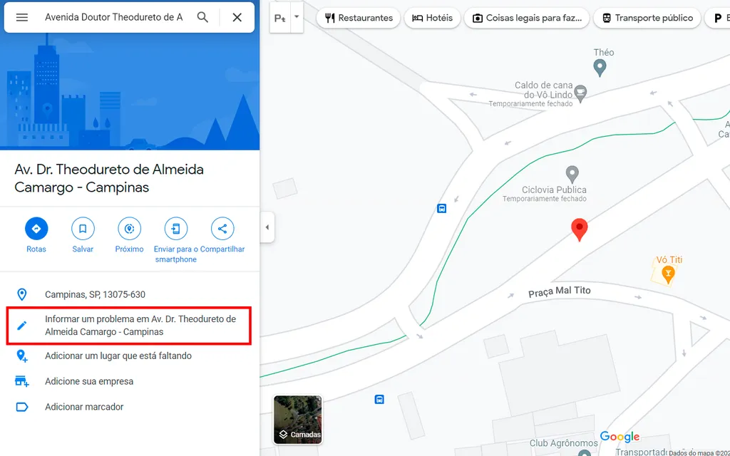 Como corrigir um endereço errado no Google Maps - 4