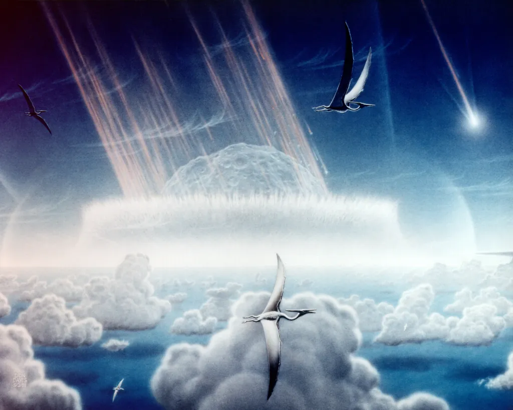 A queda do meteoro em Chicxulub é uma marcação muito bem determinada de uma mudança de Era, terminando o Cretáceo, mas nenhum outro marco é tão bem definido assim. É um dos problemas de cravar o Antropoceno tão cedo e tão próximo de nós (Imagem: Donald E. Davis/CC BY-SA 3.0)