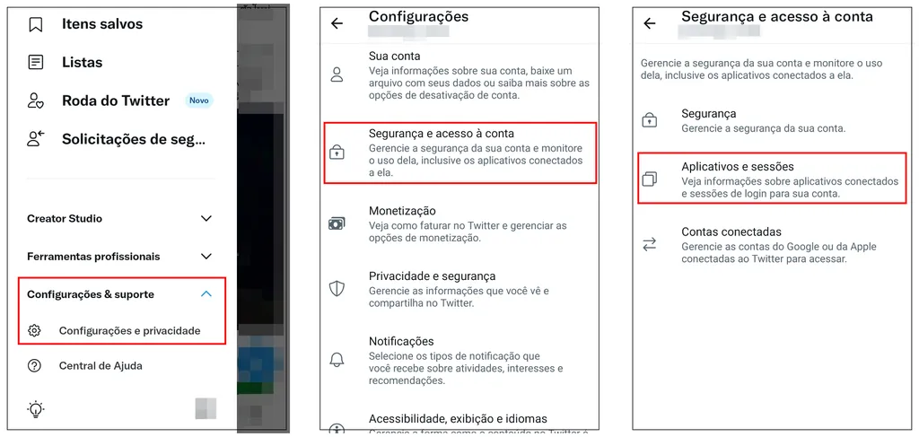 Como ver os aplicativos conectados com a sua conta do Twitter - 3