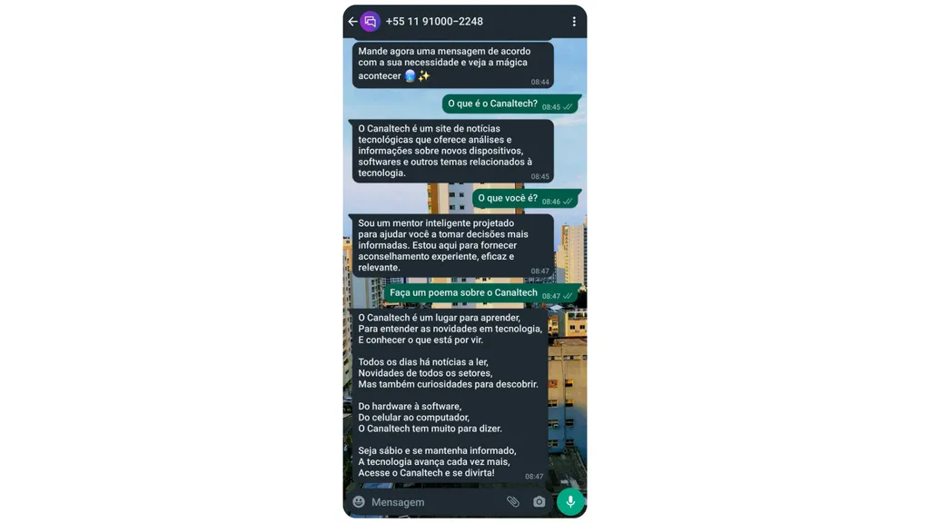 Empresa disponibiliza conversas com o ChatGPT via WhatsApp - 3