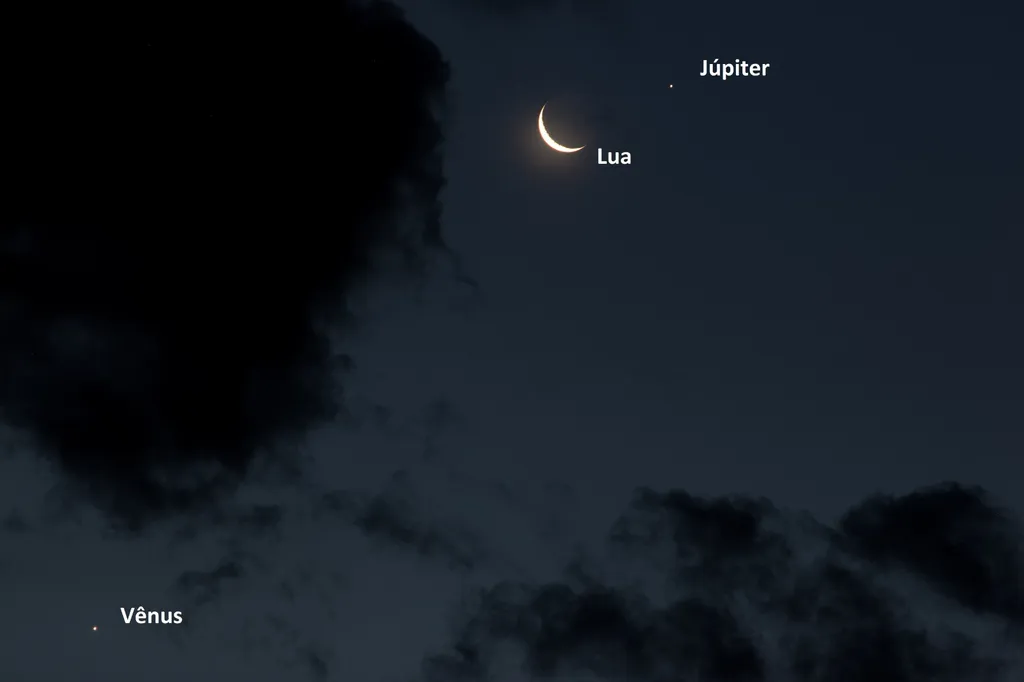 Observatório da Unesp fotografa bela conjunção da Lua com Júpiter - 3