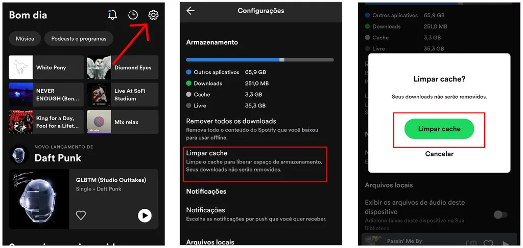 Como limpar a memória cache do Spotify e liberar espaço no celular - 2