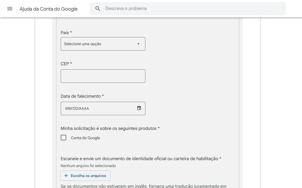 Como cancelar a conta Gmail de uma pessoa falecida - 3