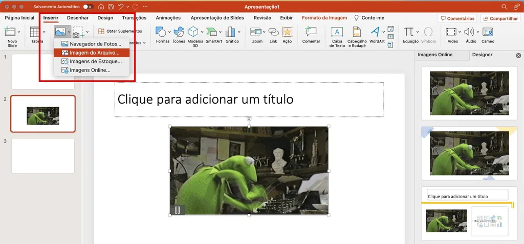 Como colocar GIF no PowerPoint