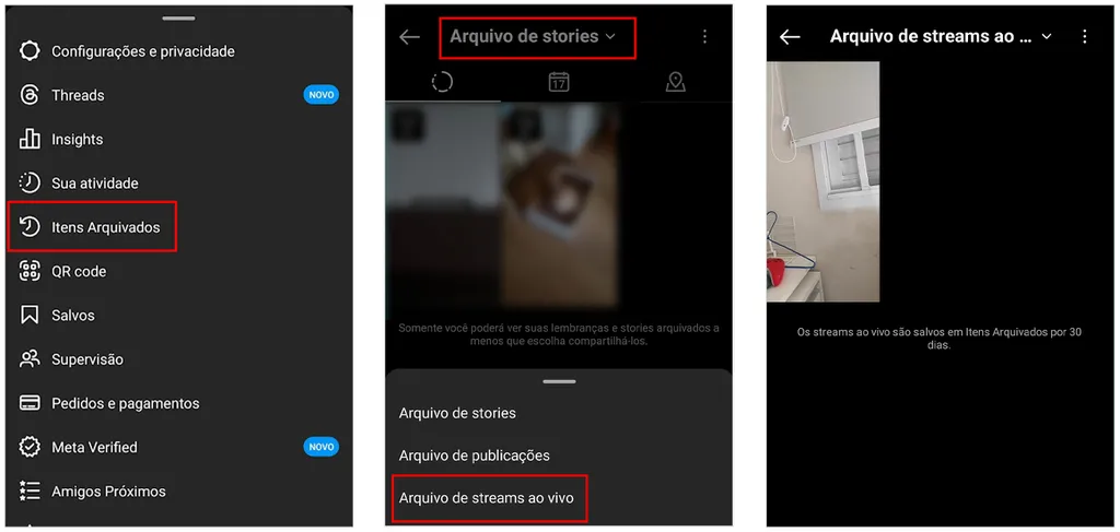 Como arquivar uma live no Instagram - 3