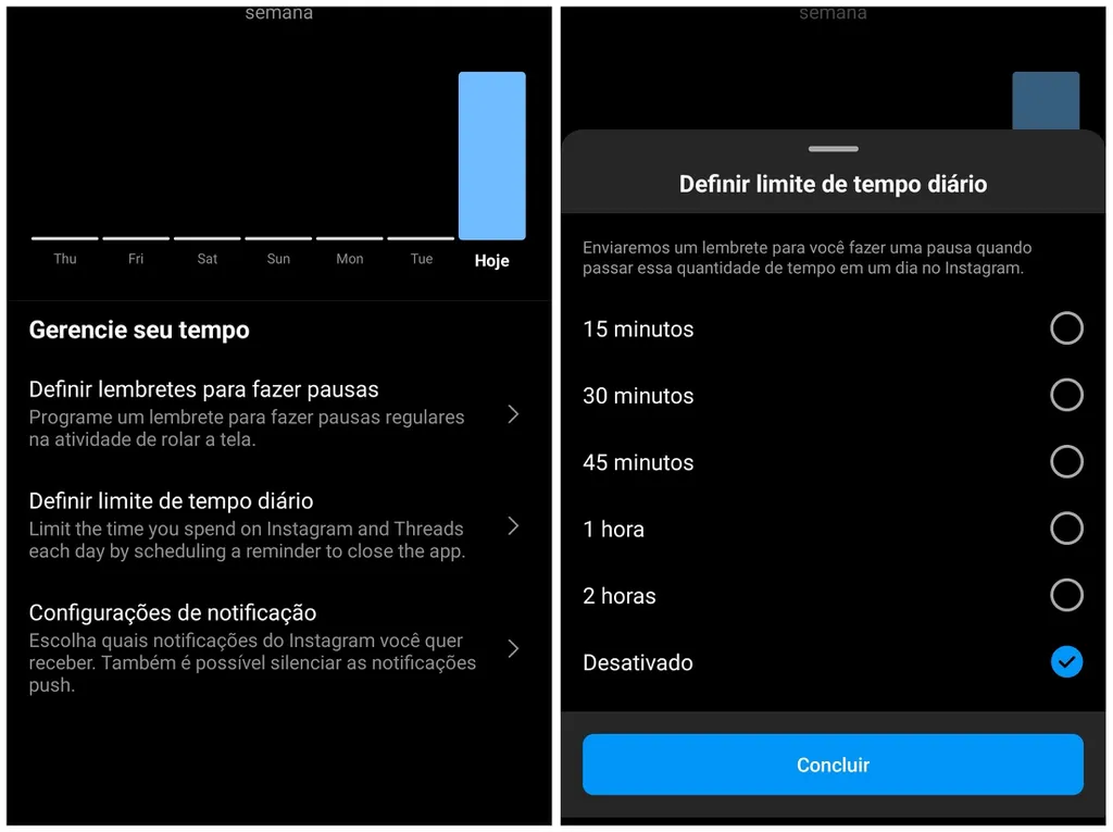 Como definir um limite de tempo de uso no Instagram - 2