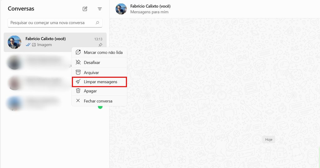 Como limpar conversas do WhatsApp em todos os aparelhos - 5
