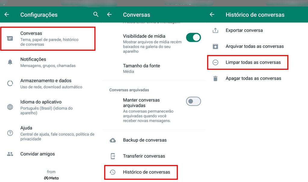 Como limpar conversas do WhatsApp em todos os aparelhos - 6