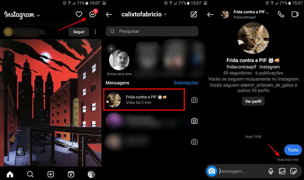 Como saber se a mensagem foi lida no Instagram - 2