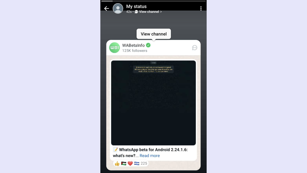 WhatsApp terá novo visual para compartilhamento de posts de canais - 2