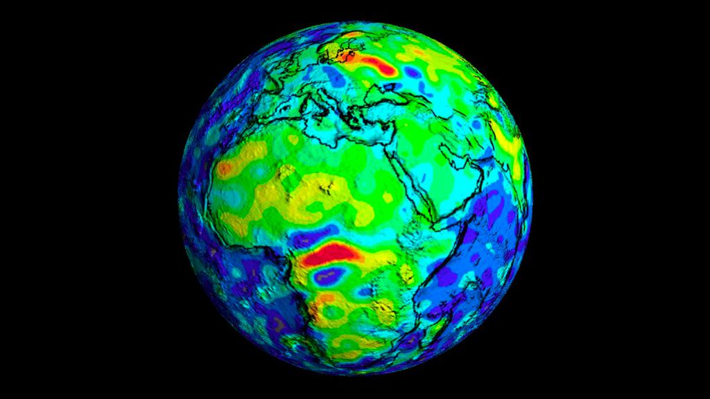 A AMAS não é a única anomalia magnética do planeta — há, também, as de Bangui, na África, e a de Kursk, no leste europeu (Imagem: Michael Purucker/Domínio Público)