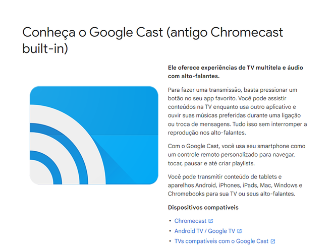 Google muda de novo e Chromecast integrado agora se chama Google Cast - 2