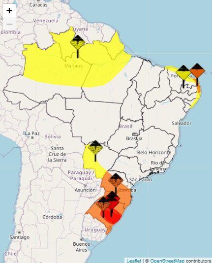 Inmet alerta para 