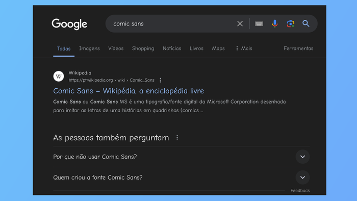 Easter egg muda fonte do Google para Comic Sans, Verdana e outras clássicas - 1