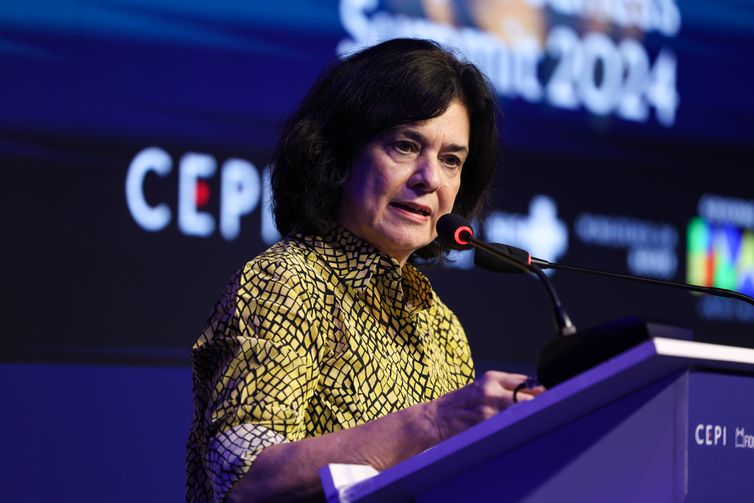 Rio de Janeiro (RJ), 29/07/2024 – A ministra da Saúde, Nísia Trindade durante a Cúpula Global de Preparação para Pandemias 2024, no Rio de Janeiro. Foto: Tomaz Silva/Agência Brasil