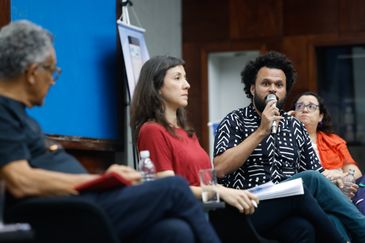 Rio de Janeiro (RJ) 22/10/2024 - O professor Luiz Augusto Campos debate Educação e Ações Afirmativas na Universidade do Estado do Rio de Janeiro (Uerj). Foto: Fernando Frazão/Agência Brasil