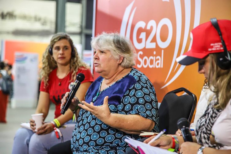 Rio de Janeiro (RJ), 12/11/2024 - Aleida Guevara, filha de Che Guevara, veio de Havana para participar com ativistas do MST do G20 Social. Foto: Priscila Ramos/MST